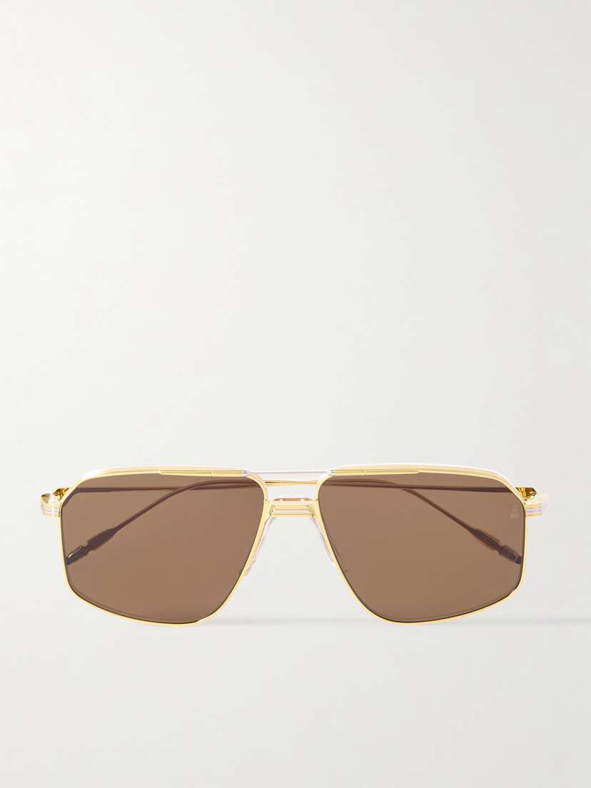 Jacques Marie Mage Jagger Aviator-style Two-tone Titanium Sunglasses