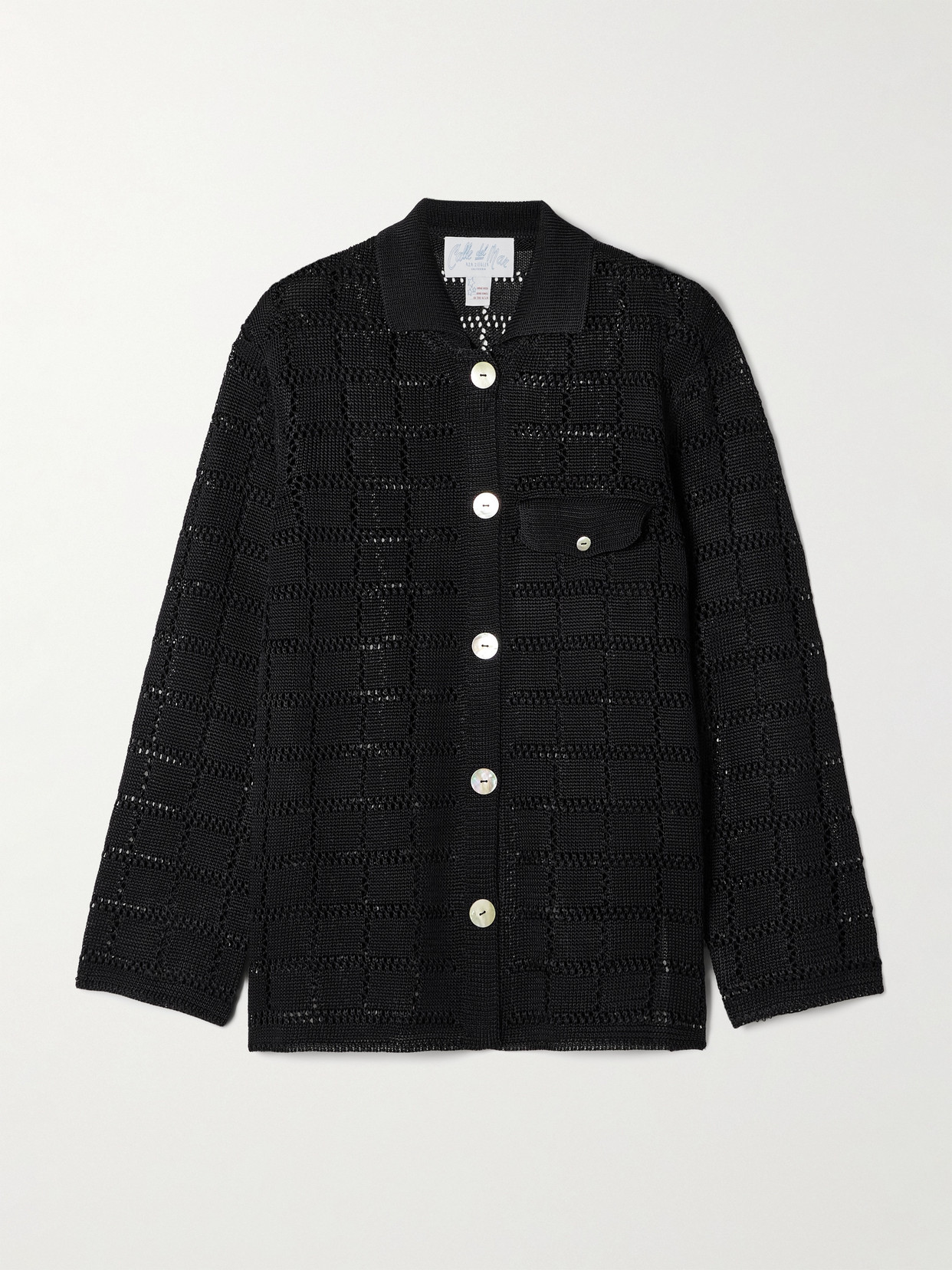 Calle Del Mar - Pointelle-knit Shirt - Black