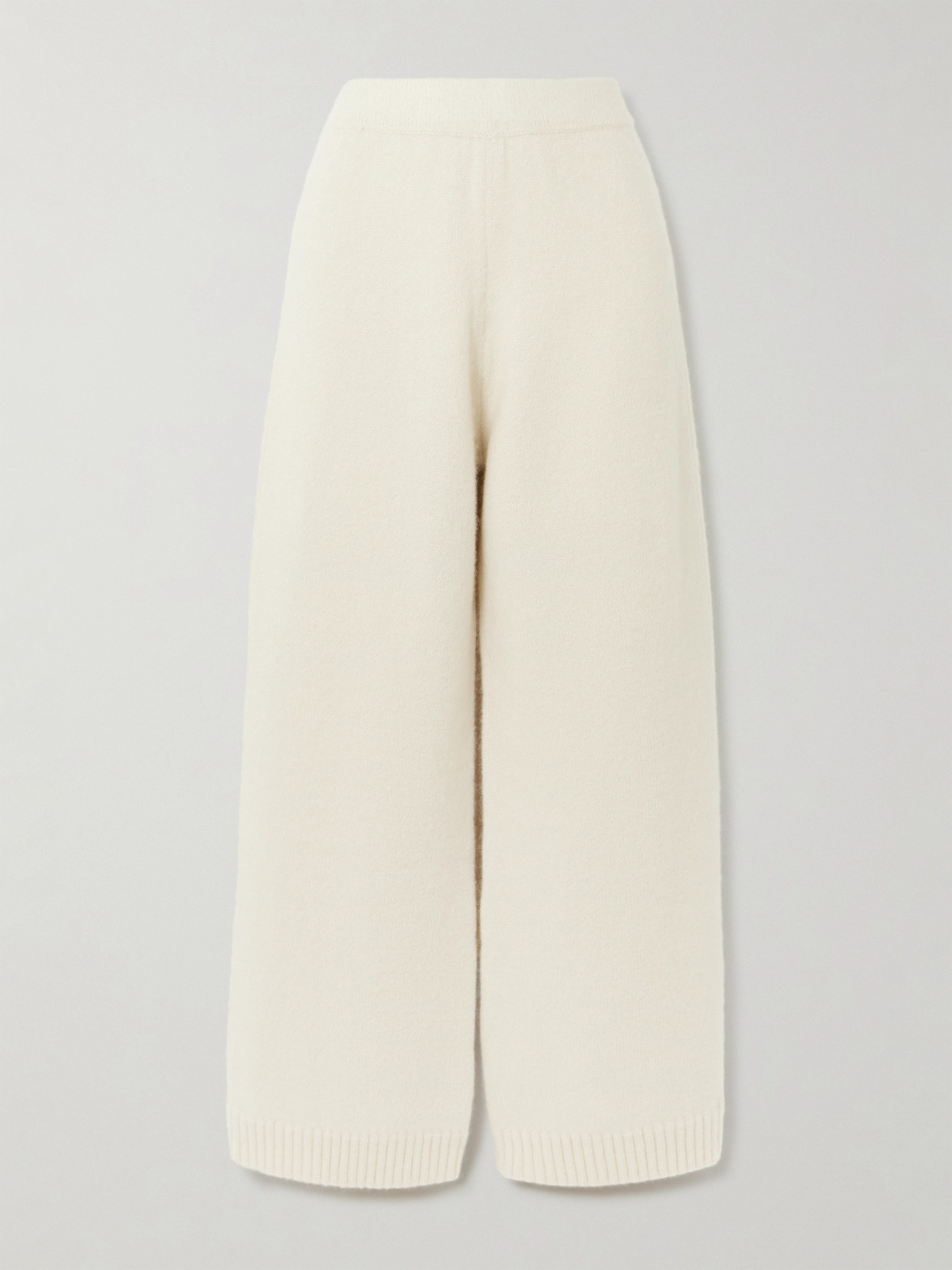 Calle Del Mar Cashmere Wide-leg Pants In Cream