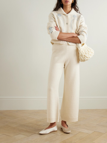Calle Del Mar Cashmere wide-leg pants