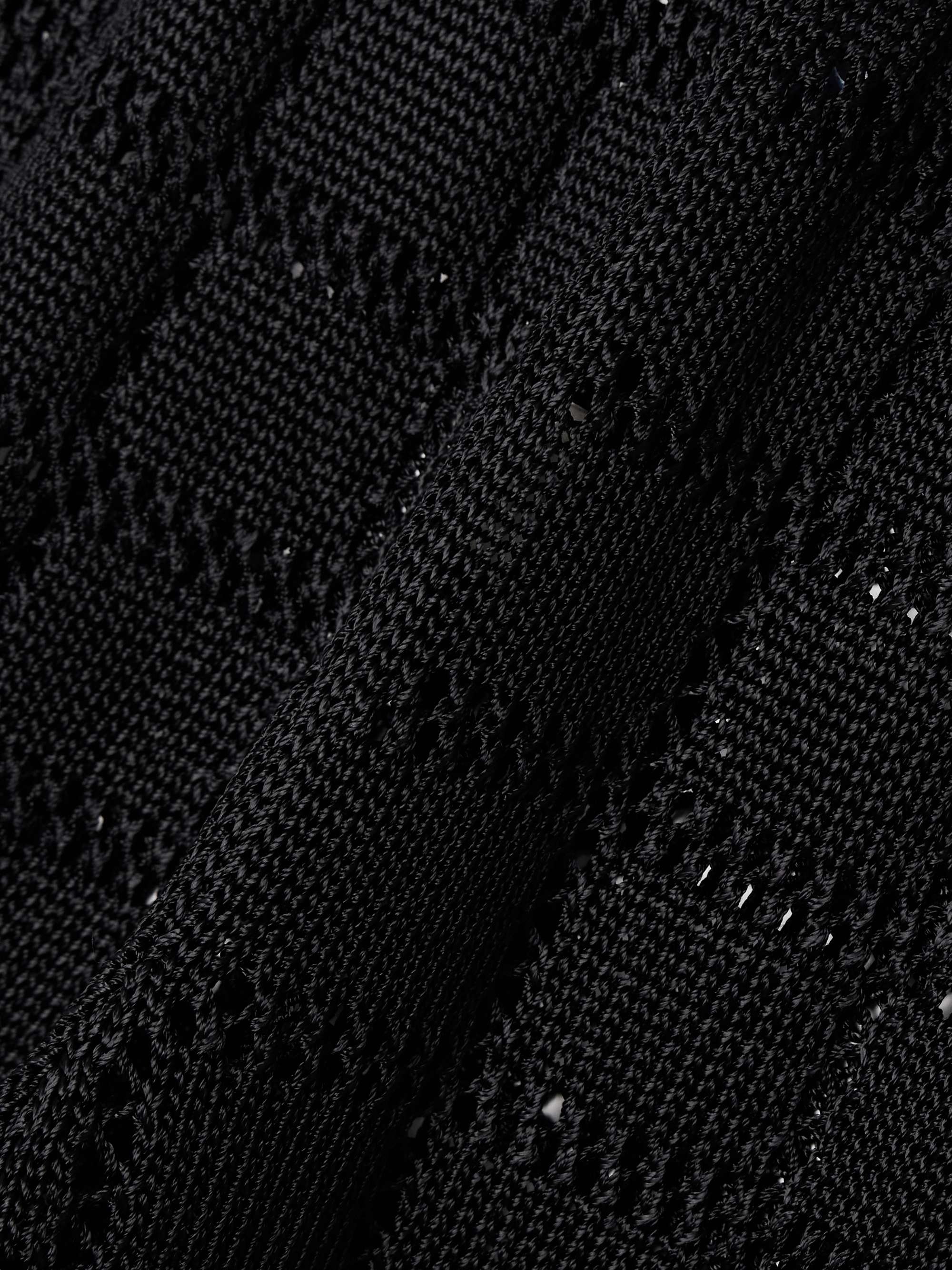CALLE DEL MAR Cropped crochet-knit wide-leg pants
