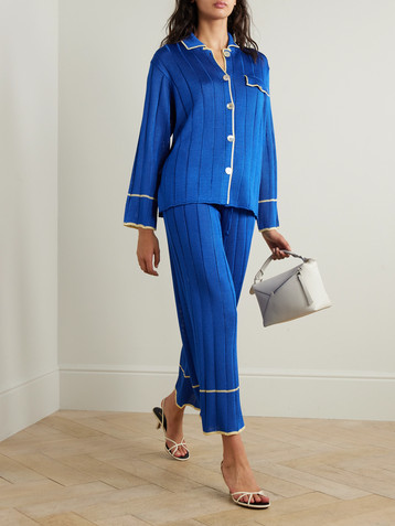 Calle Del Mar Ribbed-knit shirt