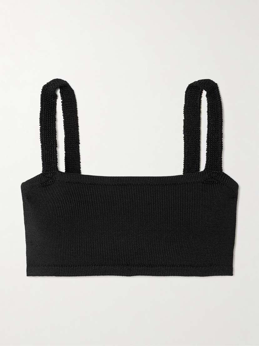 Calle Del Mar Ribbed-knit Bandeau Top