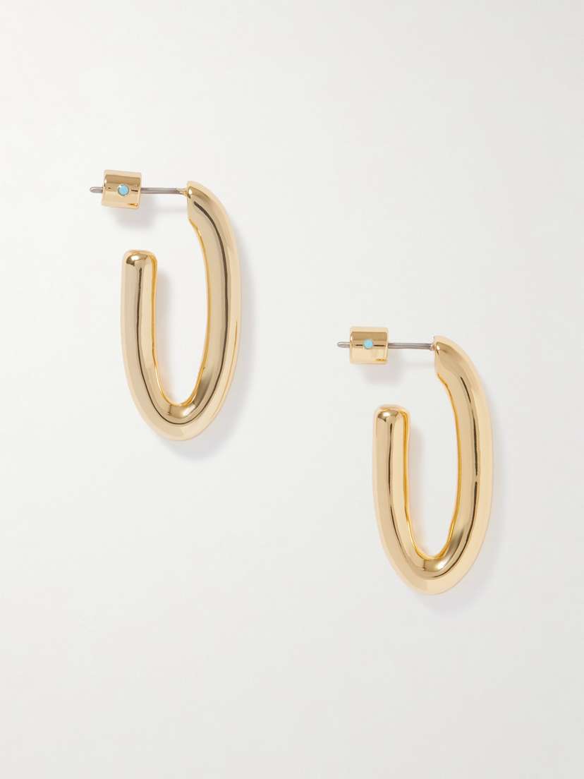 Roxanne Assoulin The Oval Gold-tone Hoop Earrings
