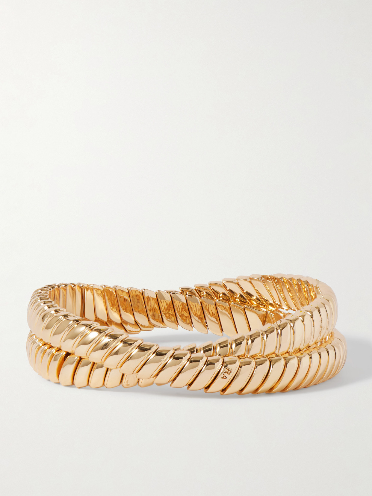 Roxanne Assoulin The Double Cobra Gold-tone Bracelet In Gold