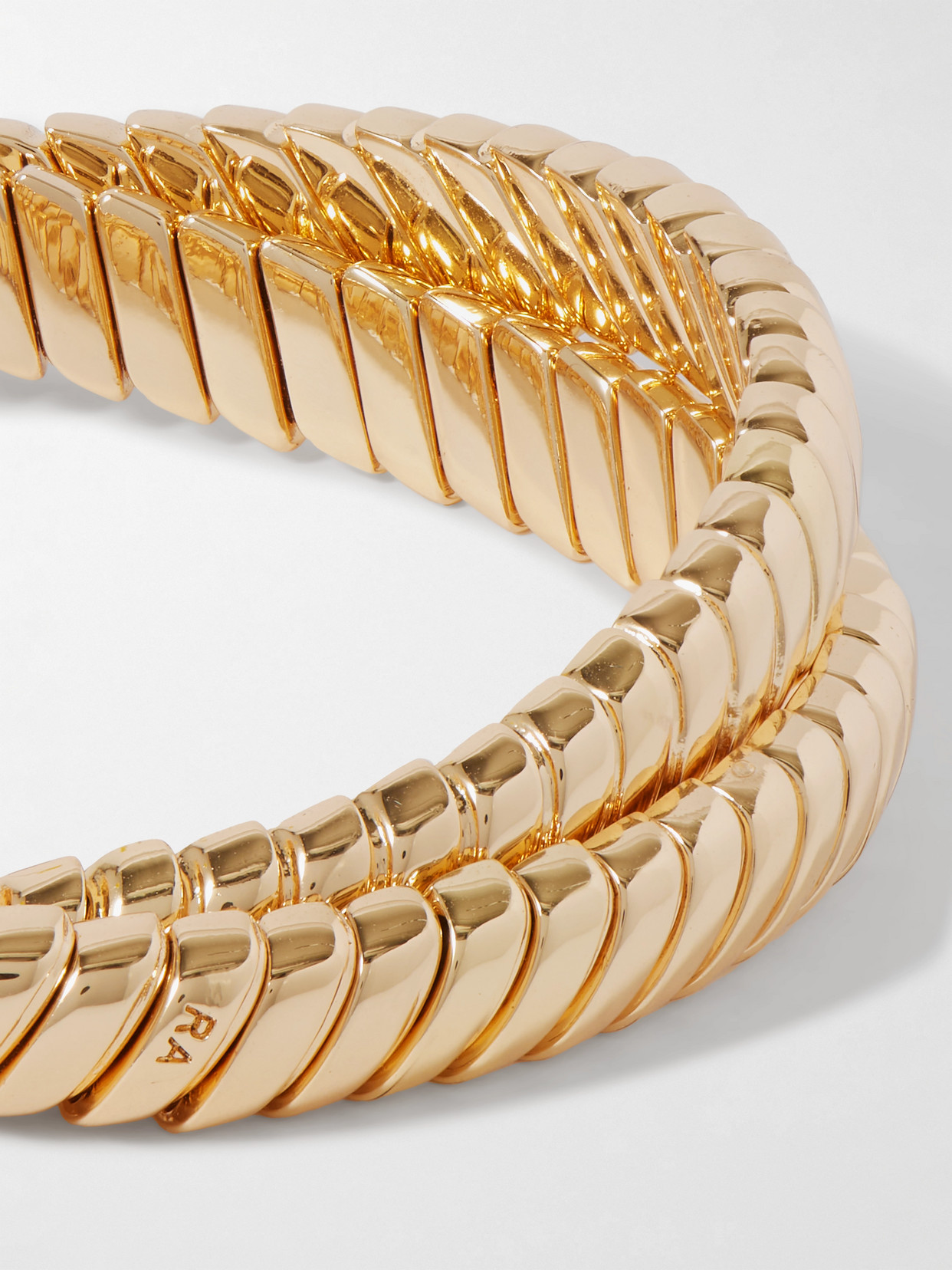 Roxanne Assoulin The Double Cobra Gold-tone Bracelet In Gold