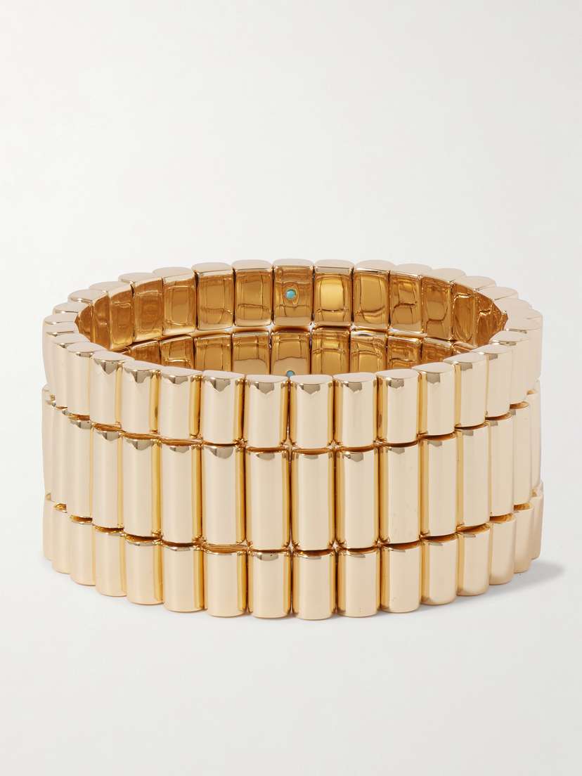 Roxanne Assoulin The Ripple Set Of Three Gold-tone Bracelets