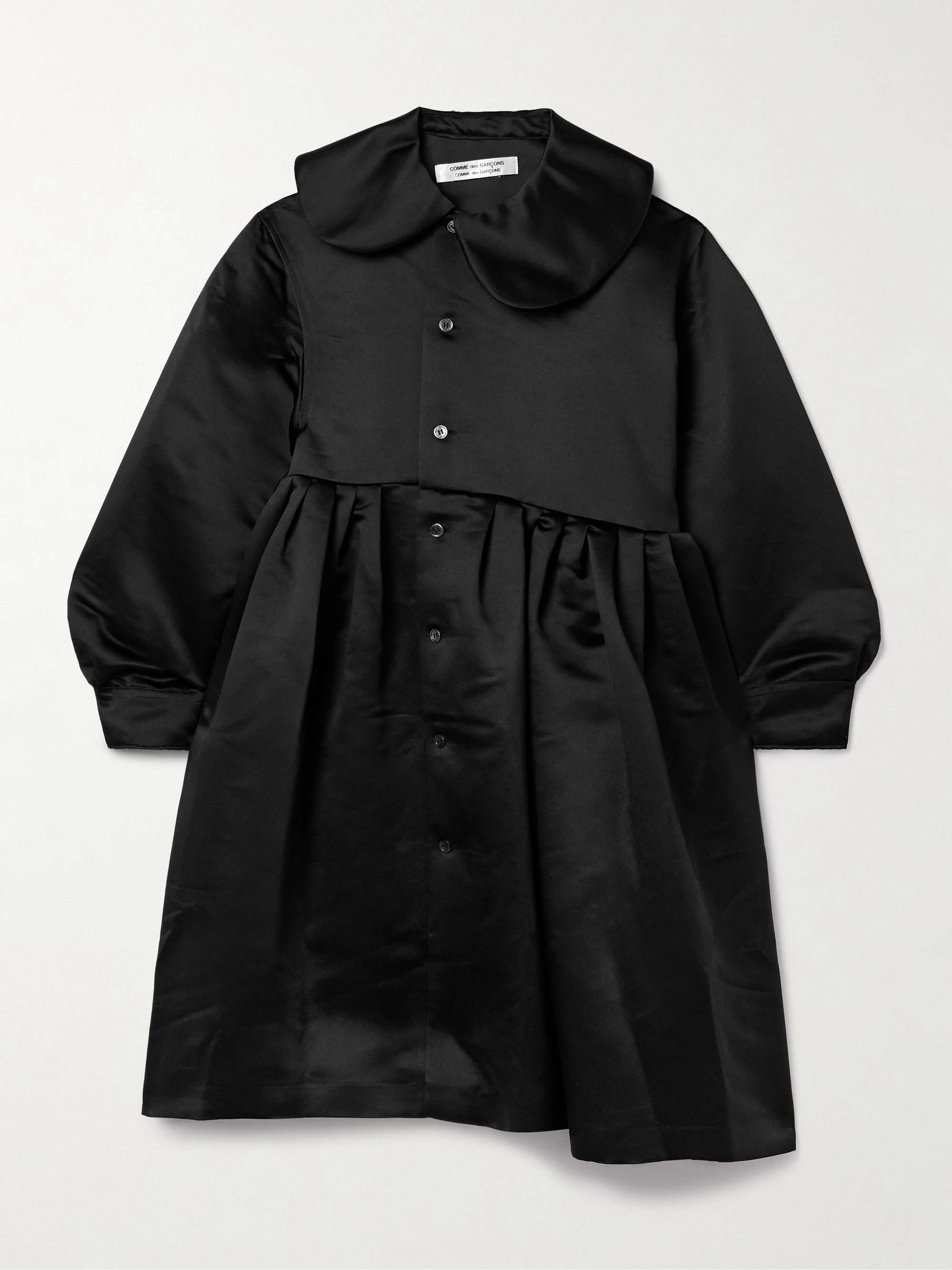 COMME DES GARCONS COMME DES GARCONS Pleated satin mini dress NET A PORTER