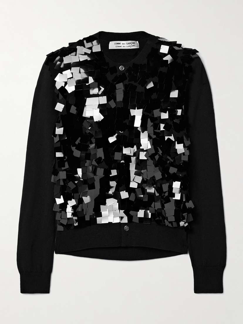 Comme des Garçons Comme des Garçons Pailette-embellished Wool Cardigan