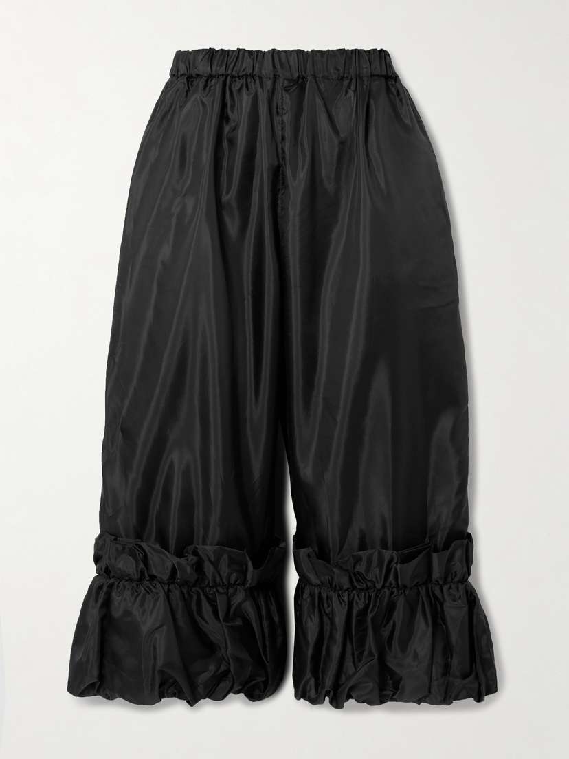 Comme des Garçons Comme des Garçons Ruffled Cropped Shell Straight-leg Pants