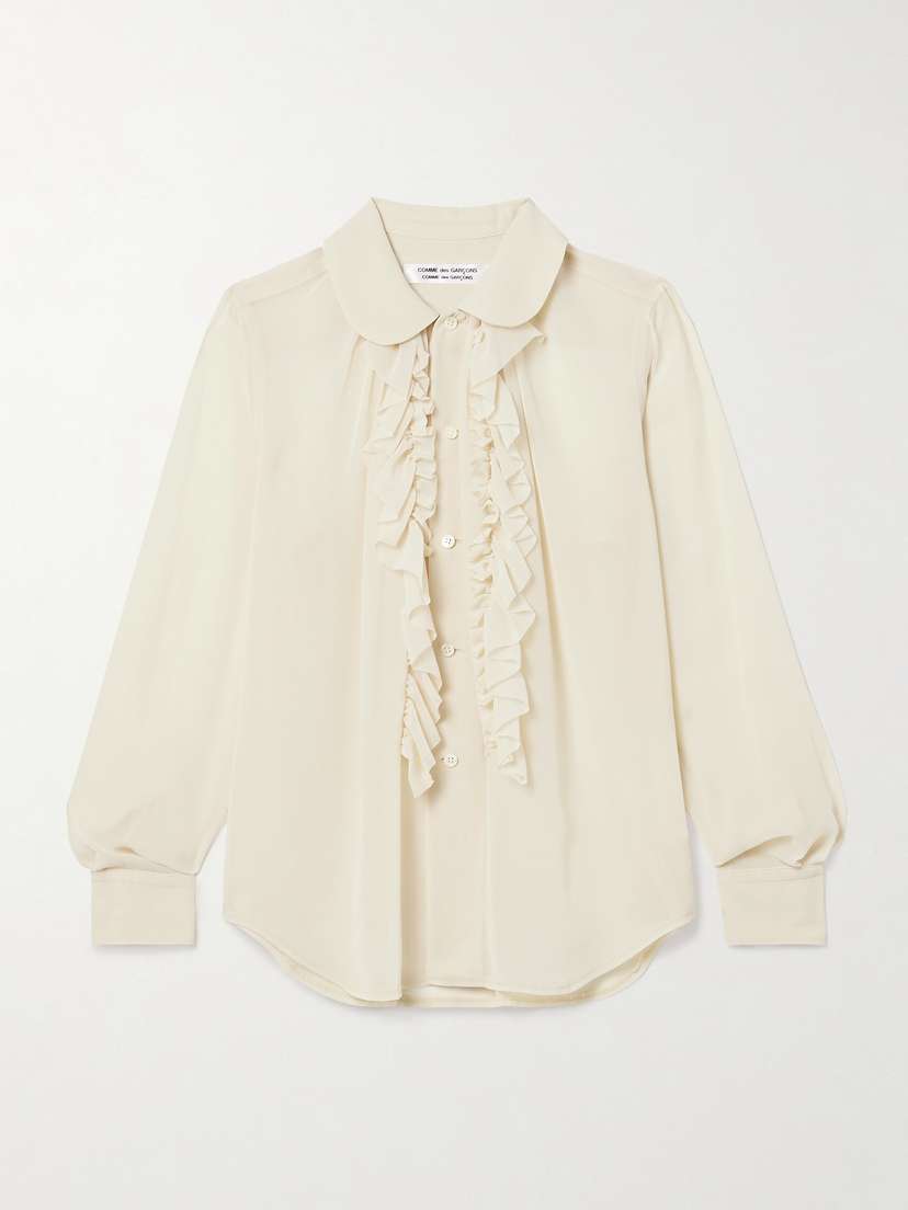 Comme des Garçons Comme des Garçons Ruffled Georgette Blouse