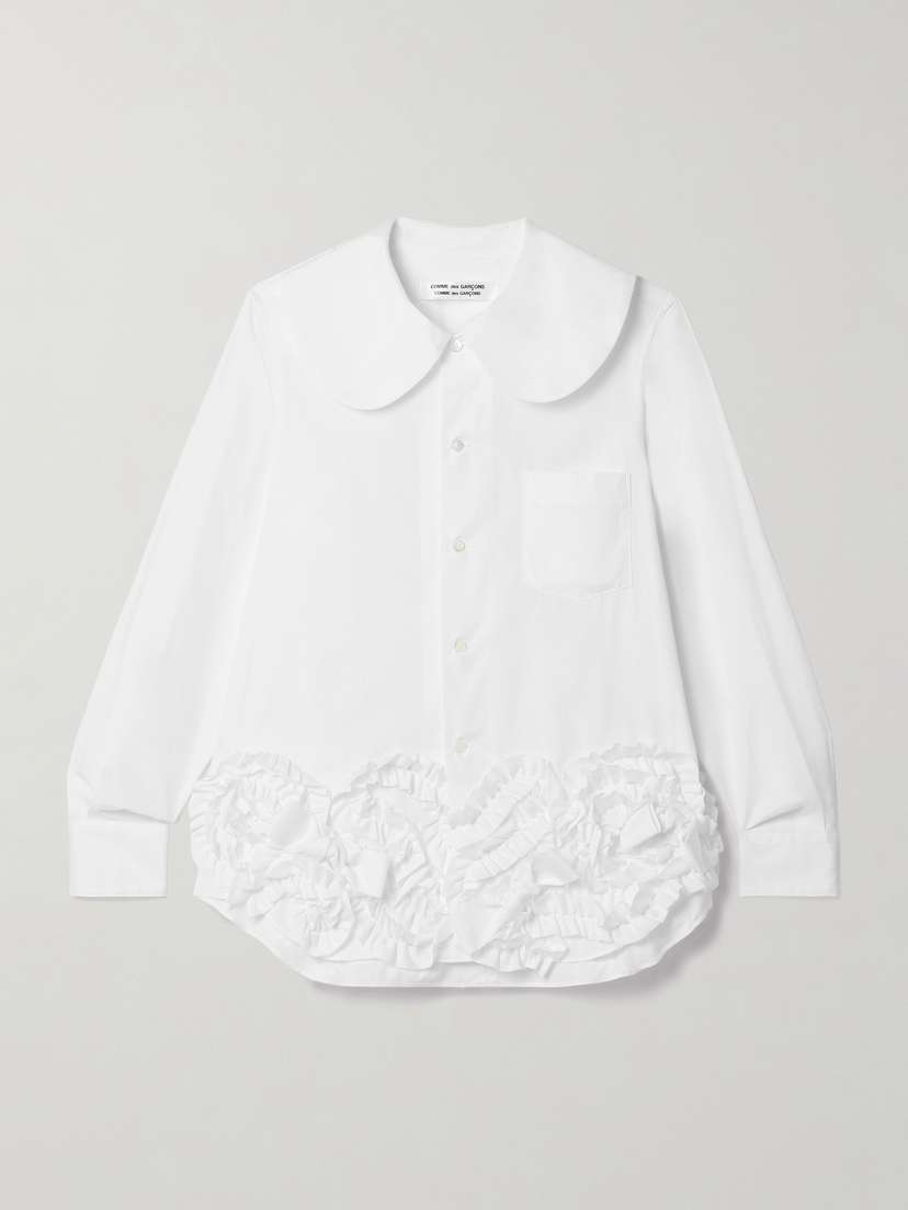 Comme des Garçons Comme des Garçons Ruffled Cotton-poplin Shirt