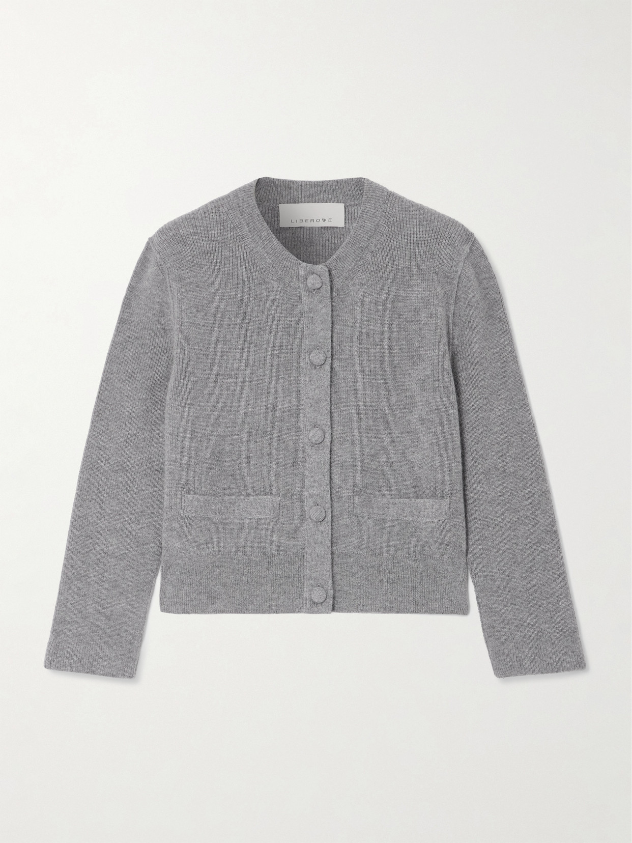 Liberowe Amelie Wool Cardigan In Gray