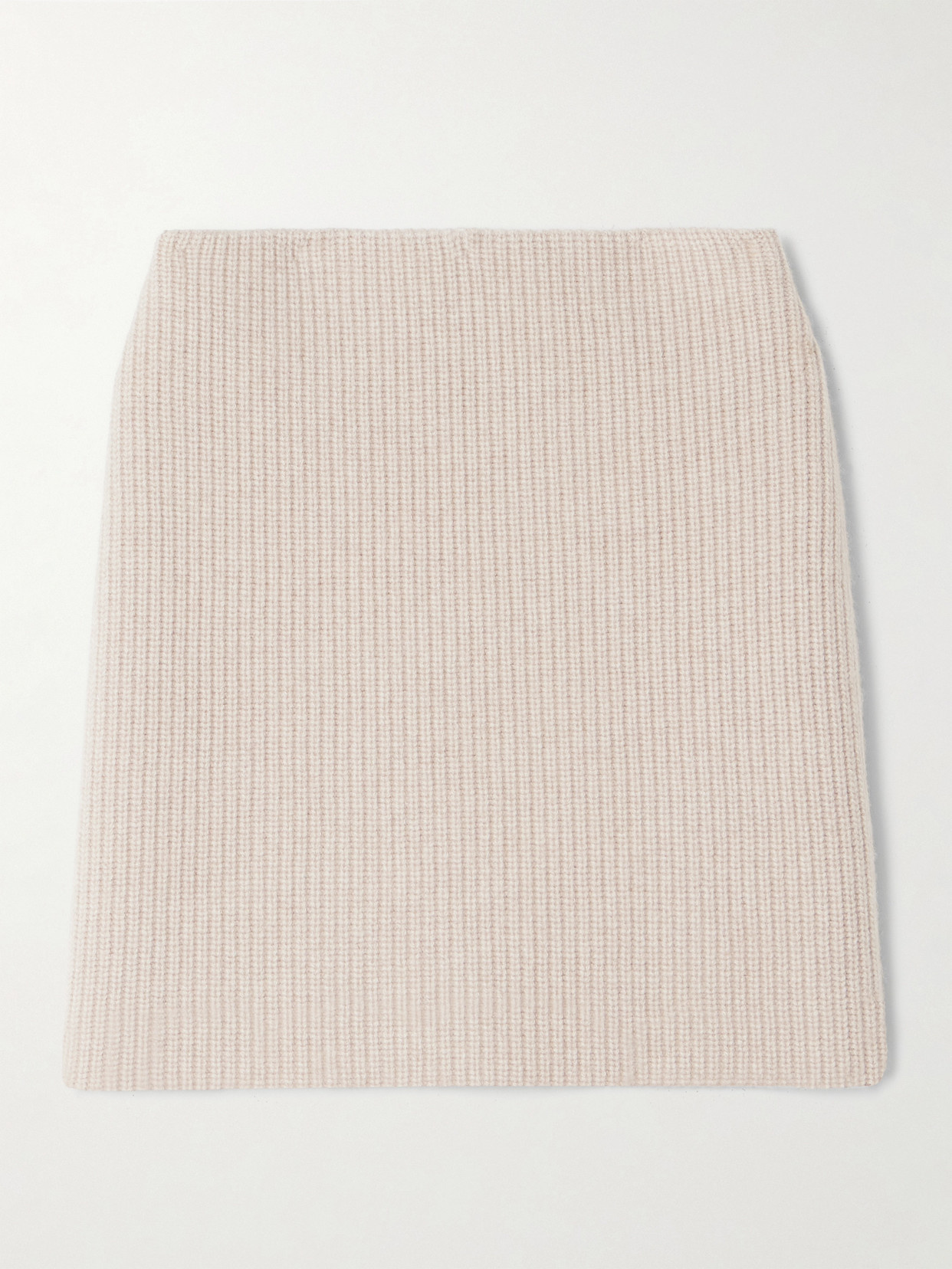 LIBEROWE - Ribbed Cashmere Mini Skirt - Neutrals