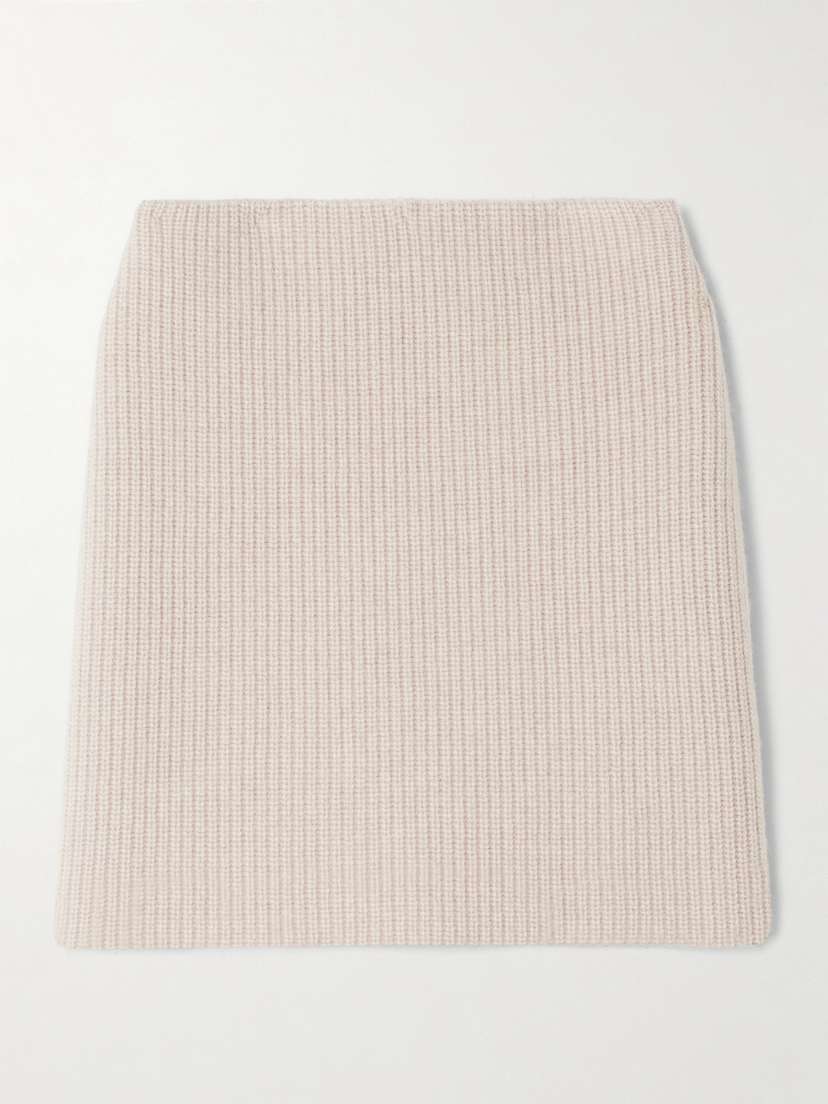 LIBEROWE Ribbed Cashmere Mini Skirt