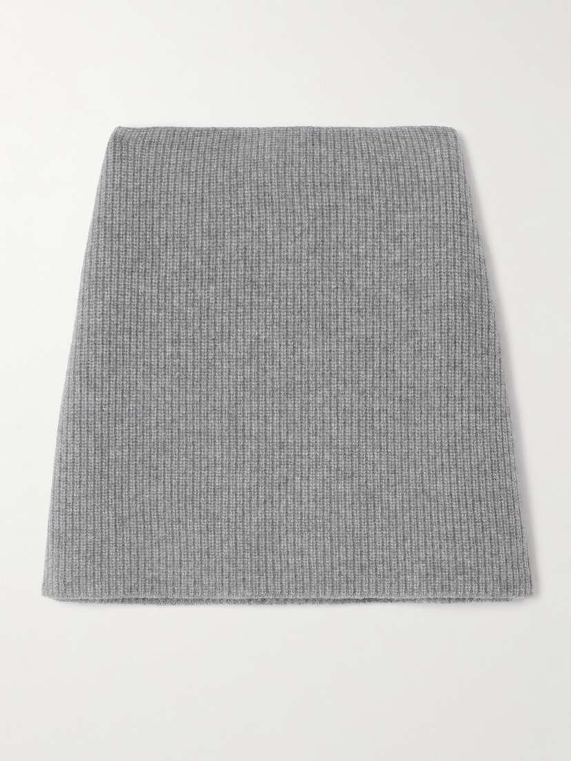 LIBEROWE Mathilde Ribbed Cashmere Mini Skirt