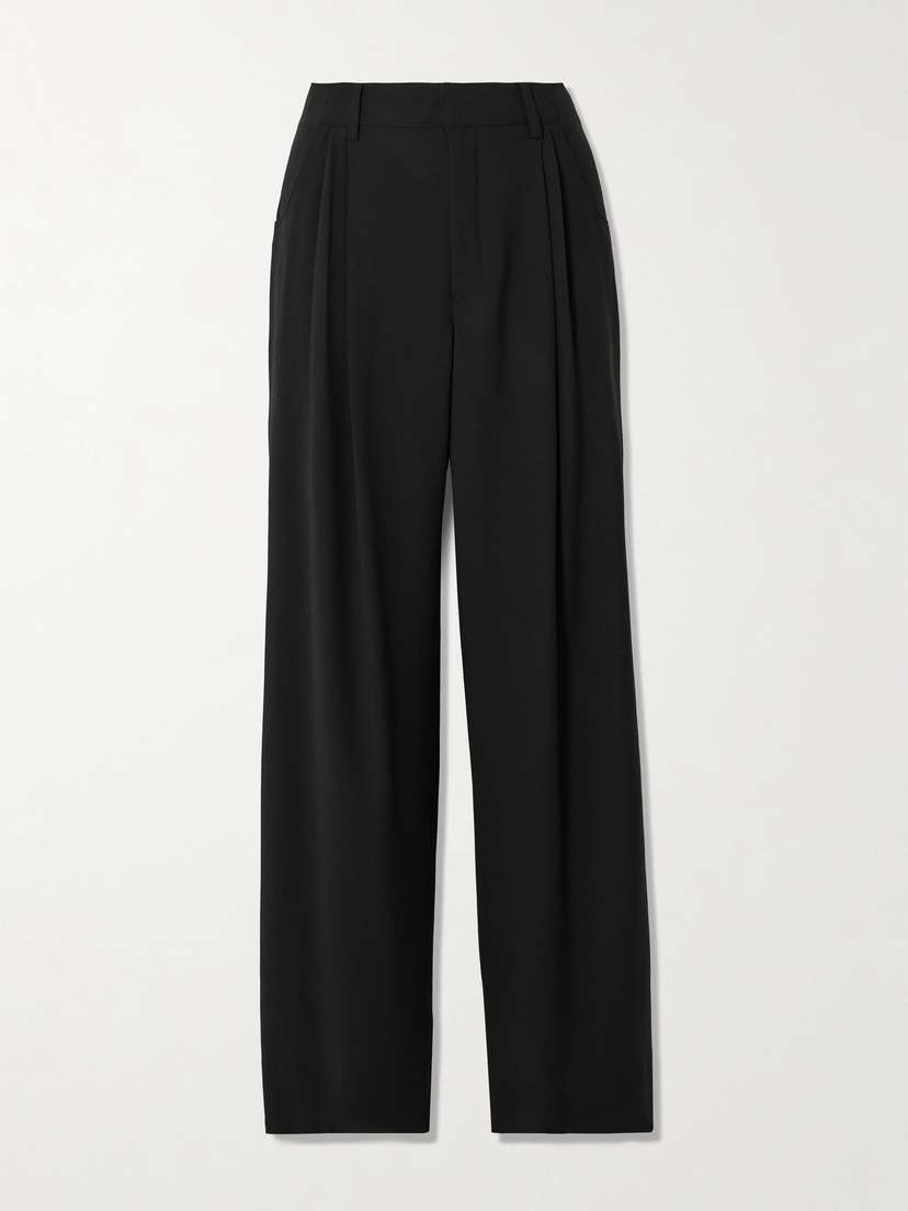 LIBEROWE Annie Pleated Wool Wide-leg Pants