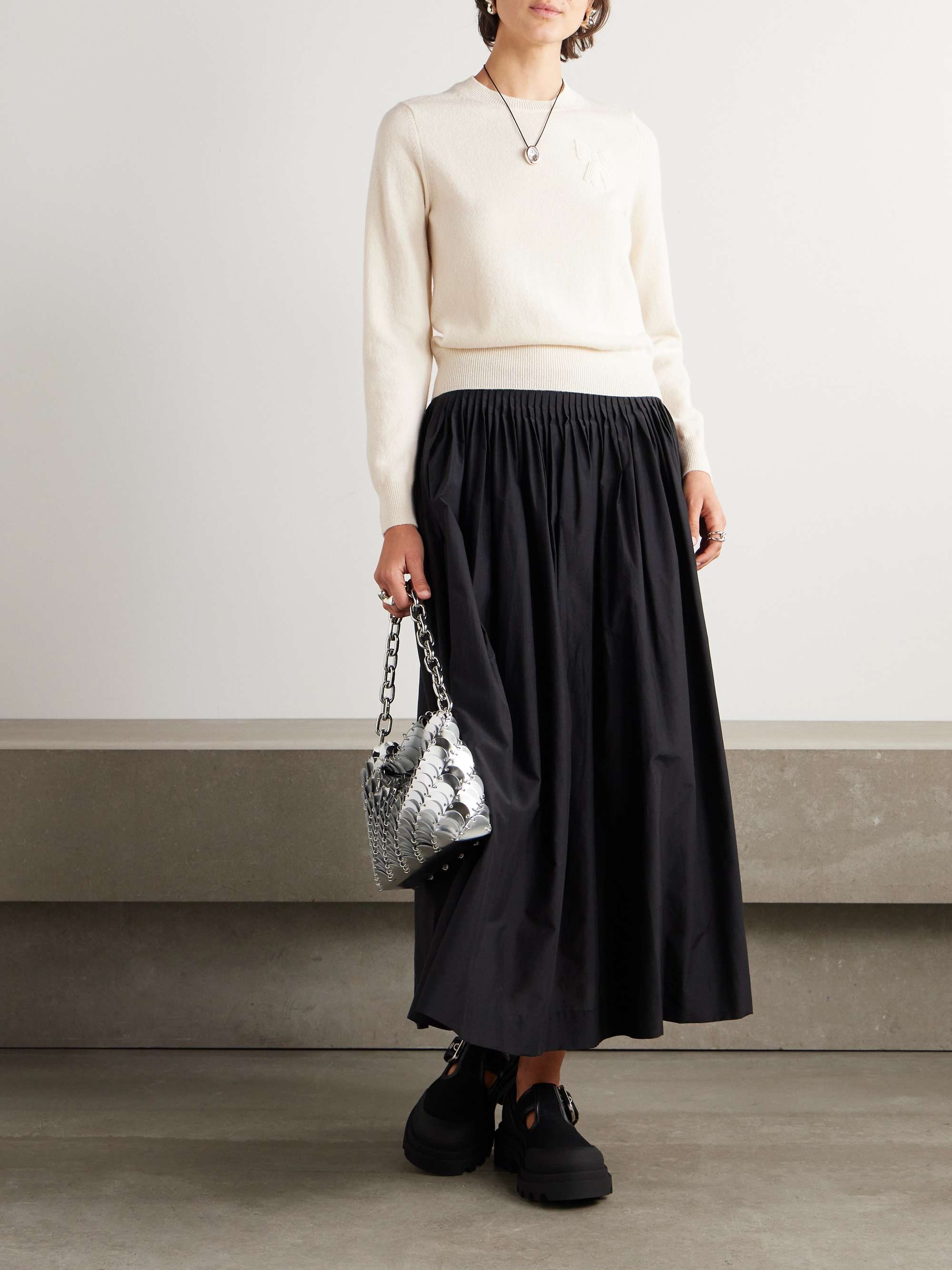 COMME DES GARÇONS GIRL Distressed open-knit mohair-blend