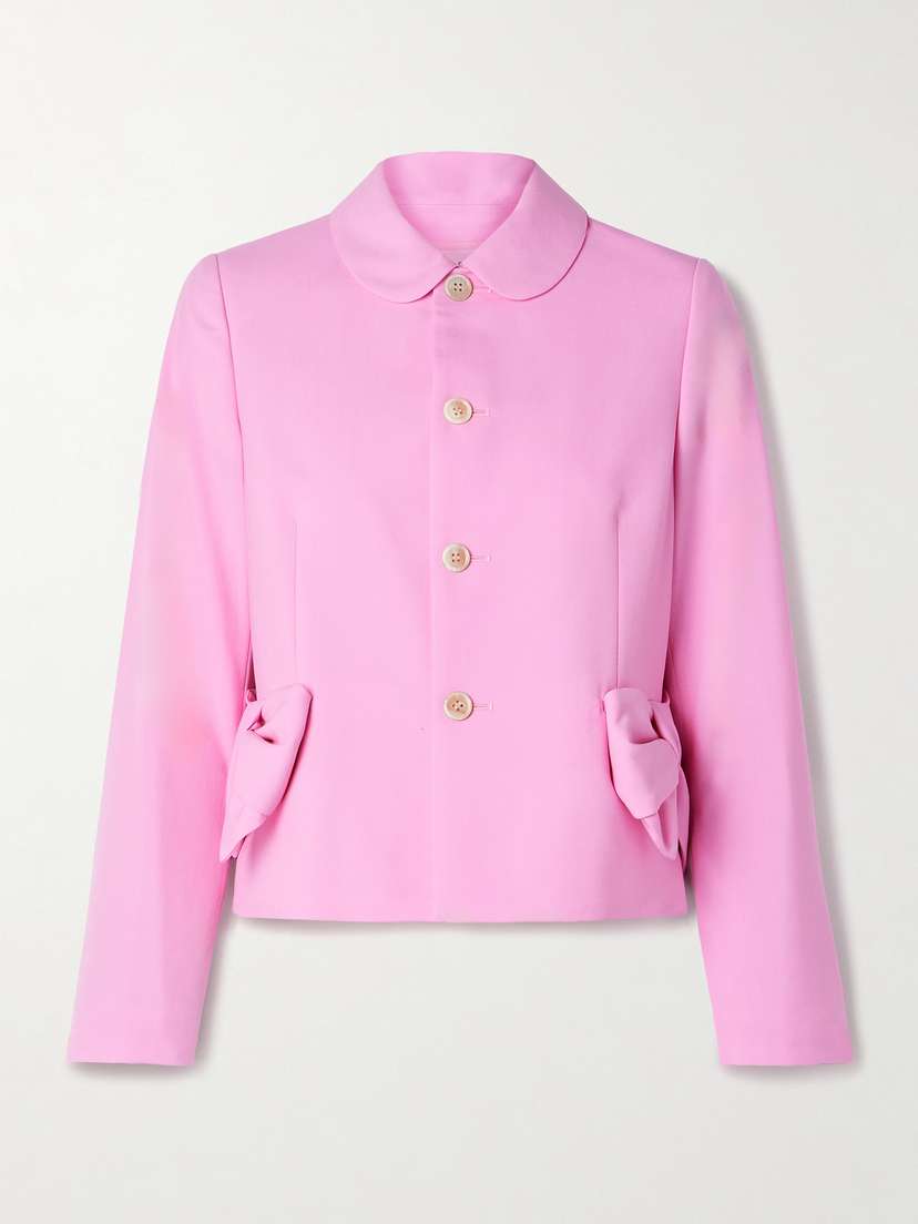 Comme des Garçons GIRL Bow-embellished Wool Grain De Poudre Jacket