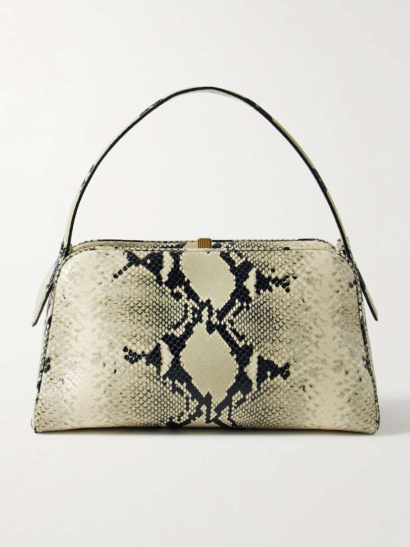 Khaite Cate Snake-effect Leather Tote
