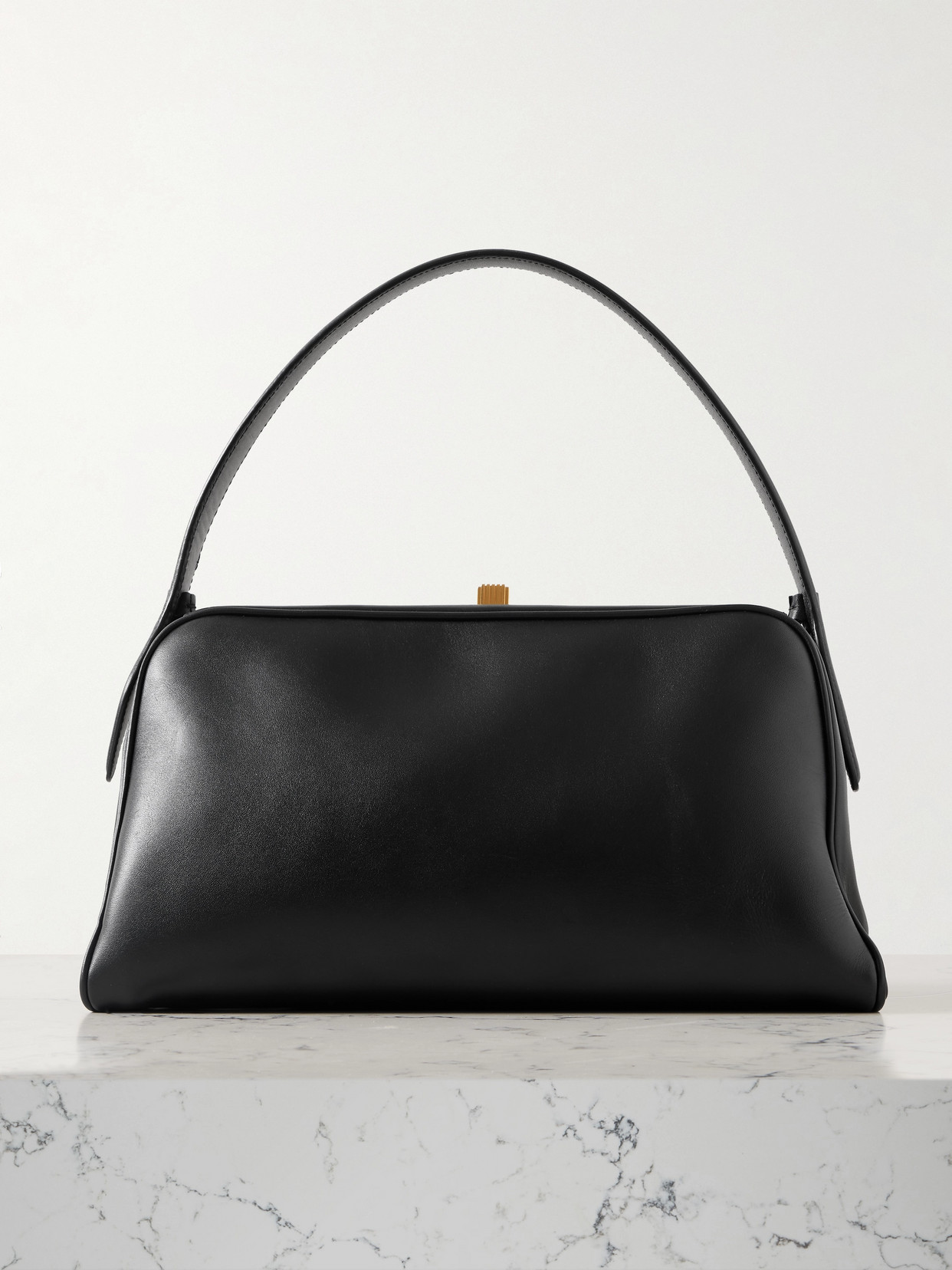 KHAITE - Cate Leather Tote - Black