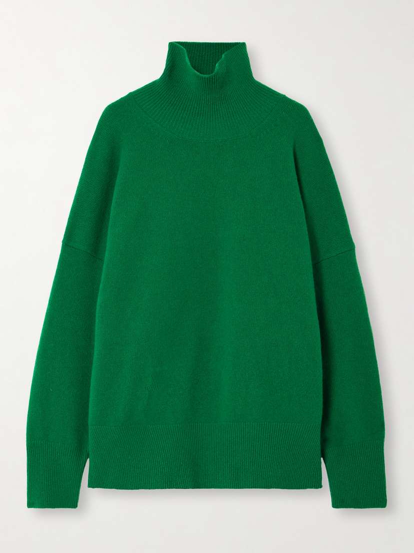 RÓHE Oversized Ribbed Wool Turtleneck Sweater