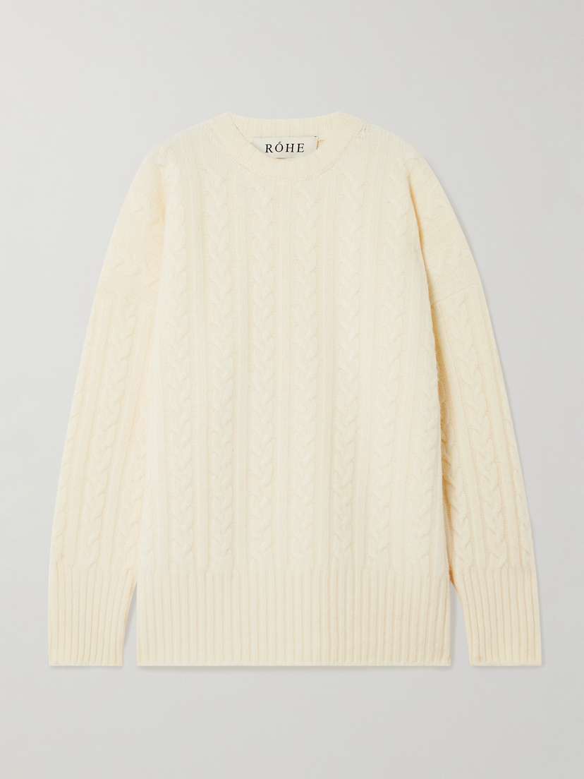 RÓHE Oversized Cable-knit Merino Wool And Cashmere-blend Sweater