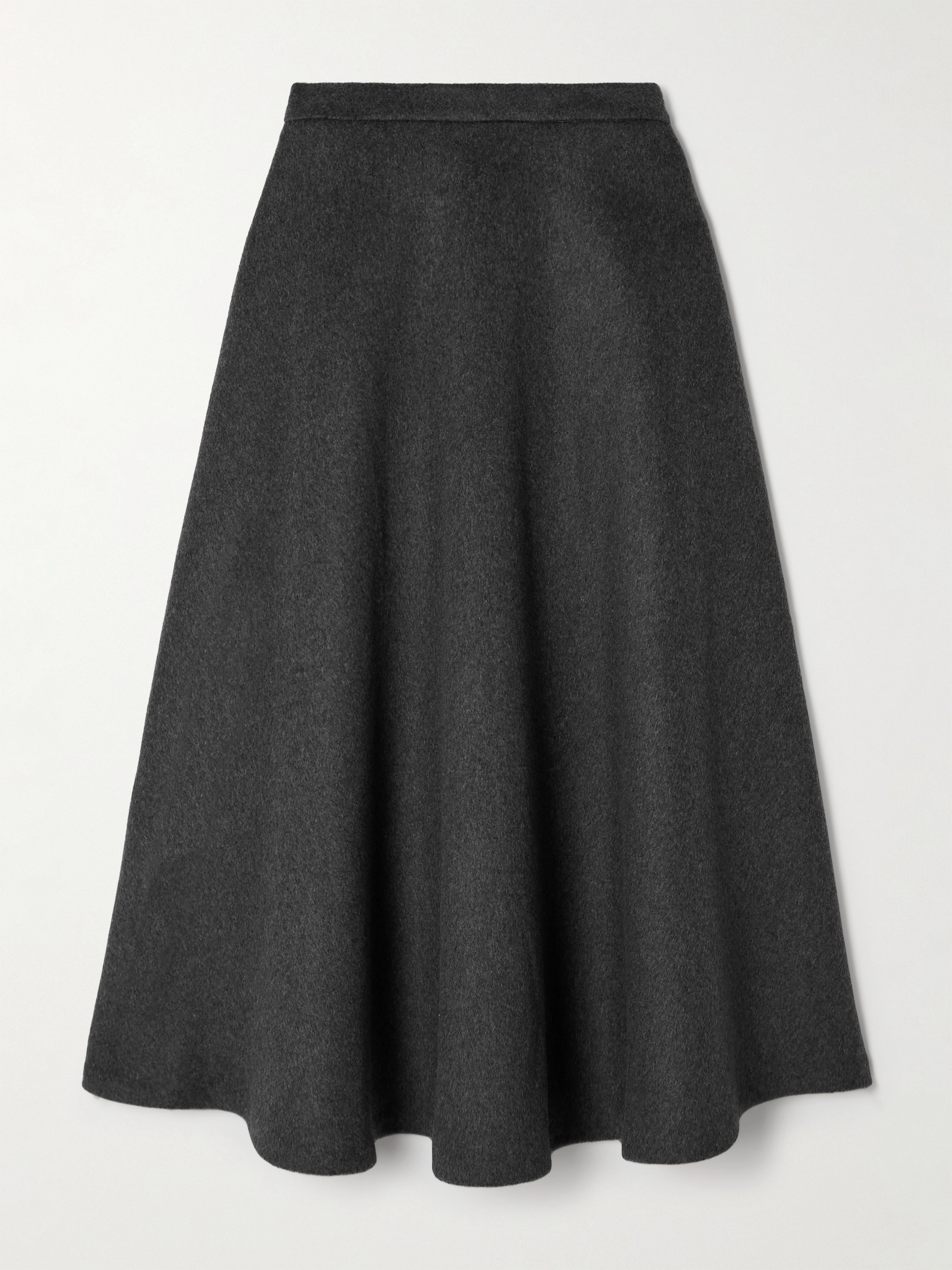 Róhe Recycled wool-blend felt midi skirt