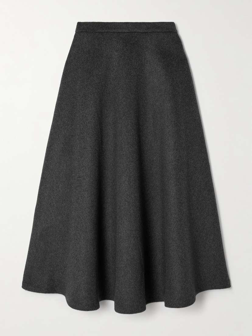 RÓHE Recycled Wool-blend Felt Midi Skirt