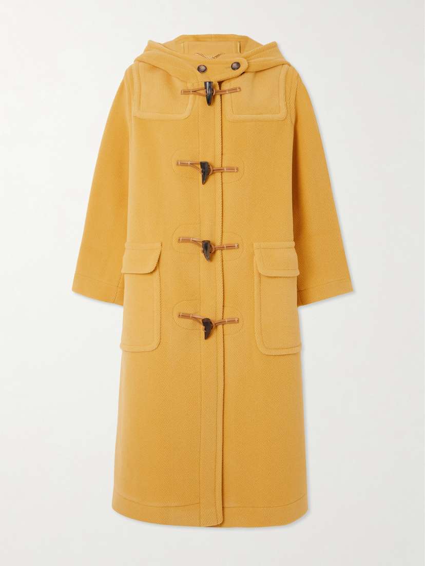 Altuzarra Bailey Hooded Herringbone Wool Coat