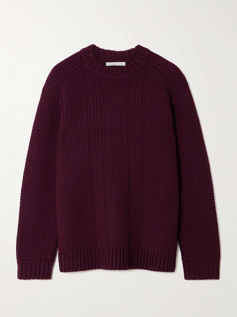 Emilia Wickstead Combey Cable-knit Wool Sweater - x large