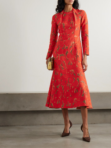 Emilia Wickstead Seneca cutout twill midi dress