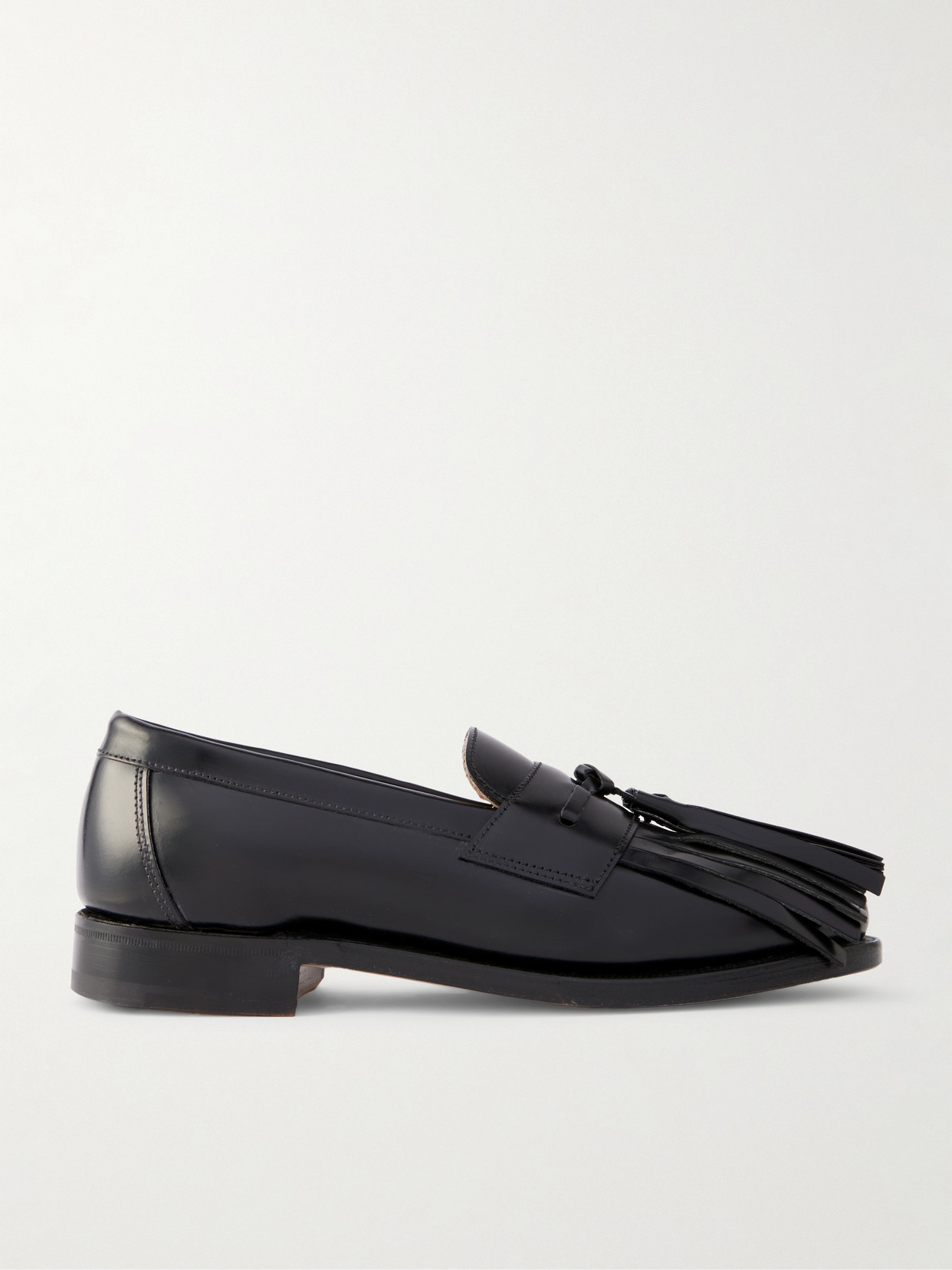 Emilia Wickstead - + Grenson Grenda Tasseled Fringed Leather Loafers - Black