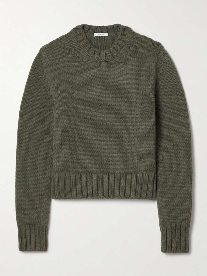 Ferragamo Wool And Cashmere-blend Sweater