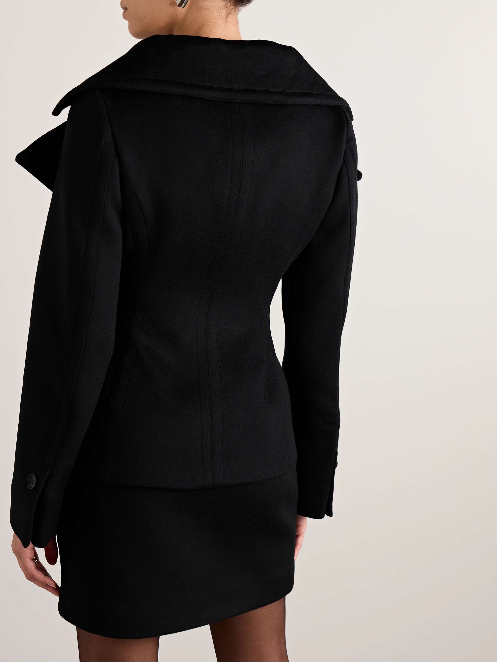 FERRAGAMO Double-breasted wool and cashmere-blend jacket