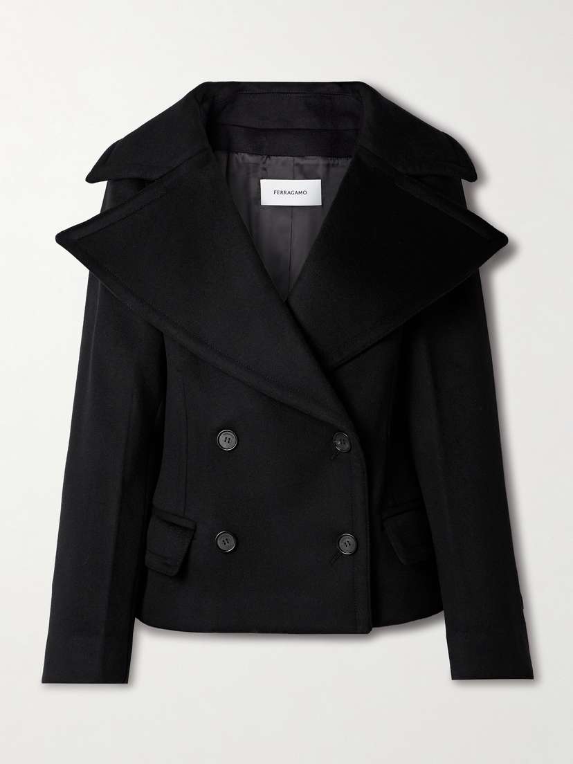 Ferragamo Double-breasted Wool And Cashmere-blend Jacket