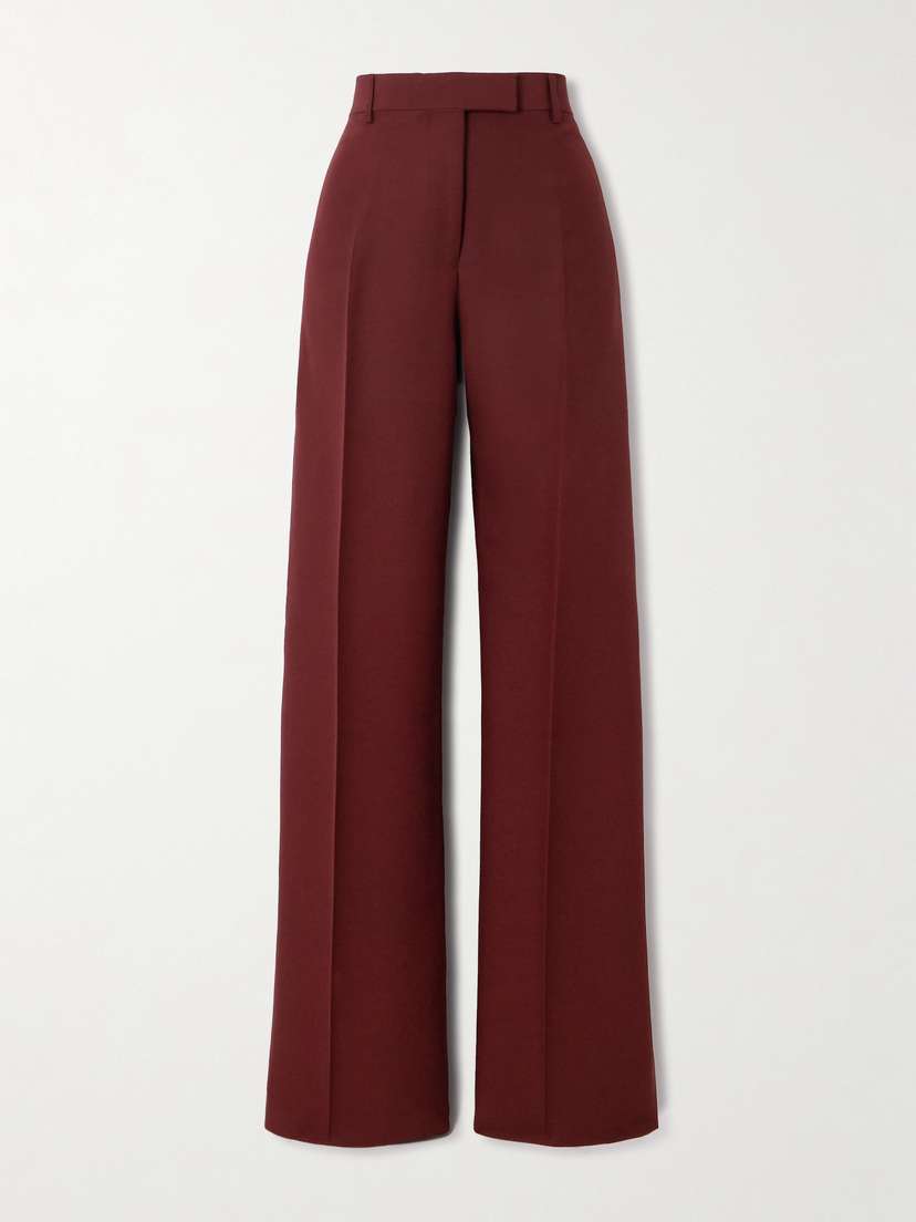 Ferragamo Straight-leg Faille Pants