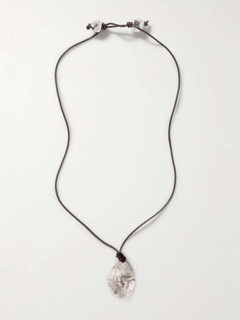 Alighieri The Ancient Incantations Recycled Silver And Leather Necklace