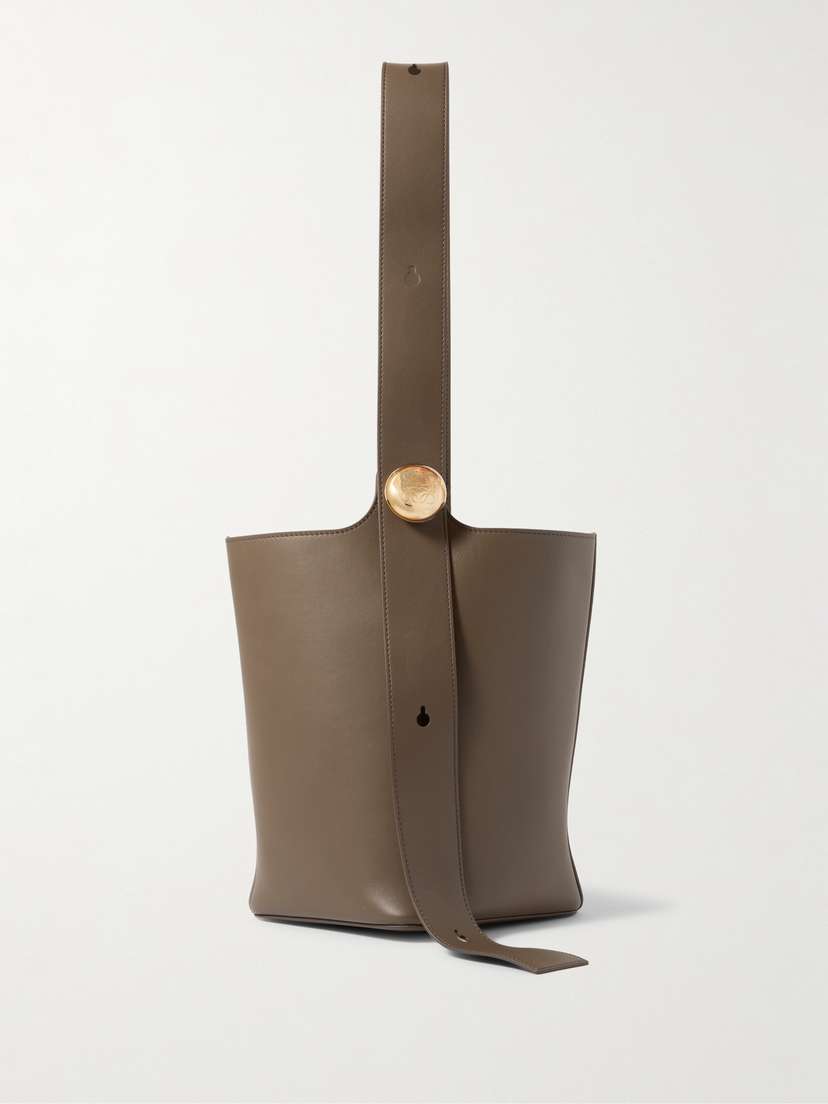 Loewe Pebble Embellished Leather Bucket Bag