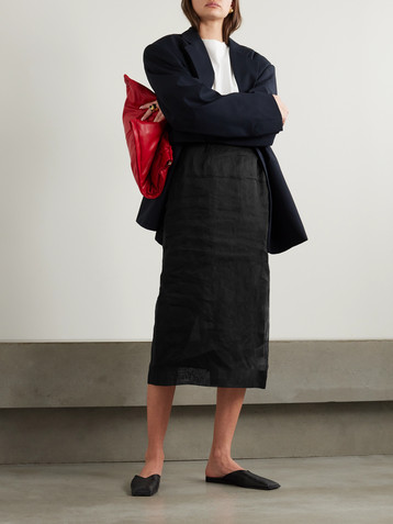 CARVEN Cotton-gauze midi skirt