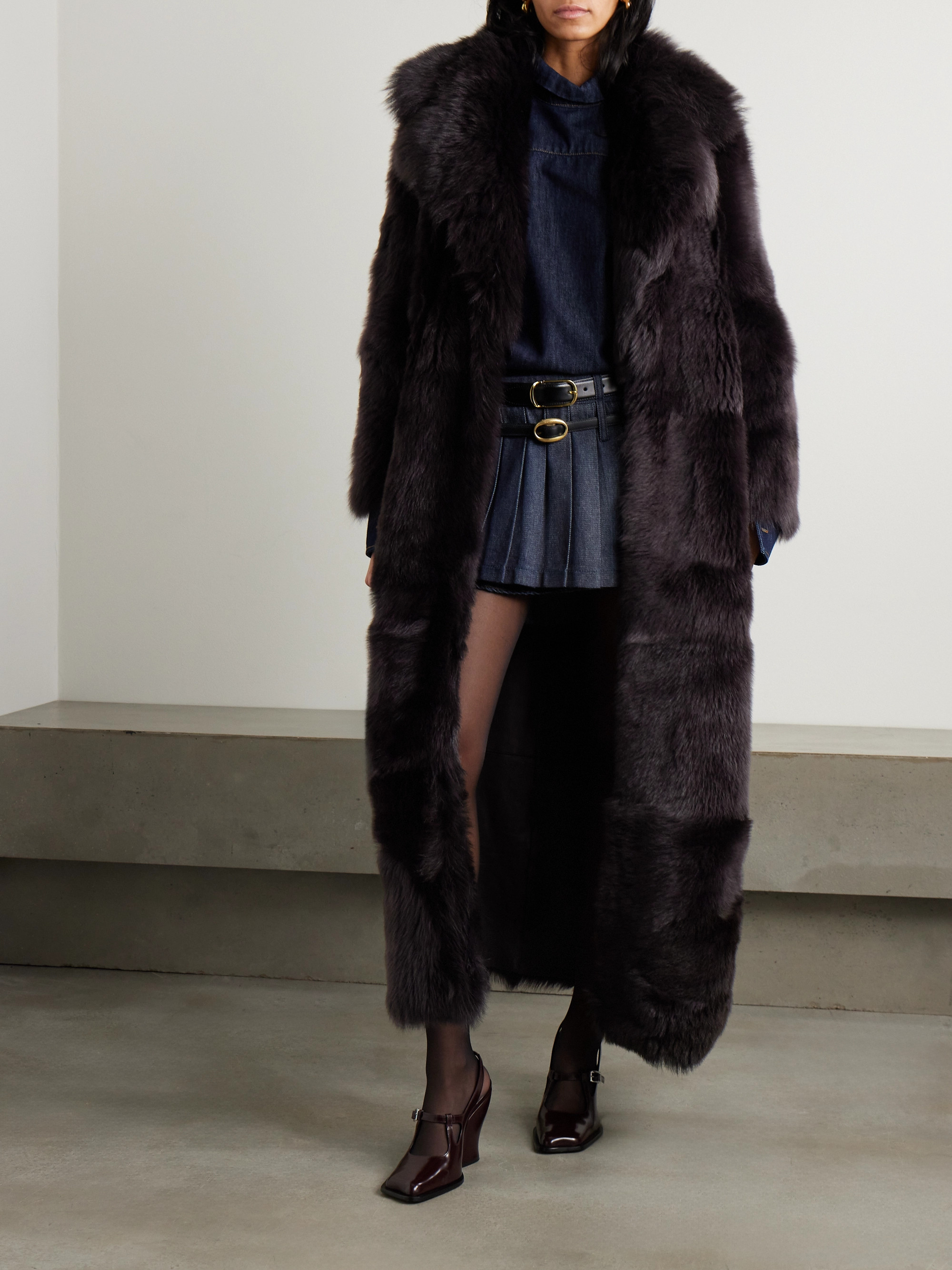 NOUR HAMMOUR Evita shearling coat
