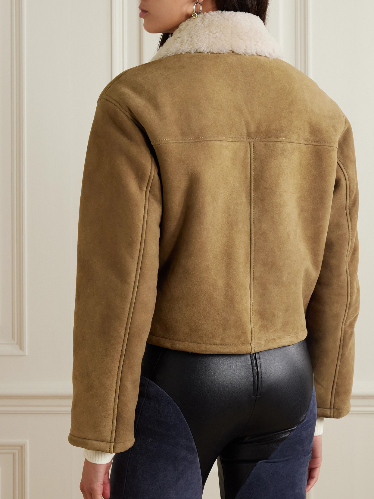 Nour Hammour Nyla Shearling Jacket In Natural