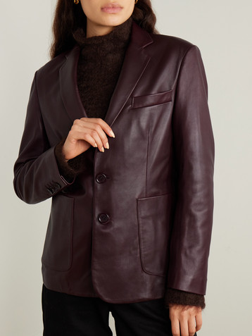 NOUR HAMMOUR Valeria leather jacket