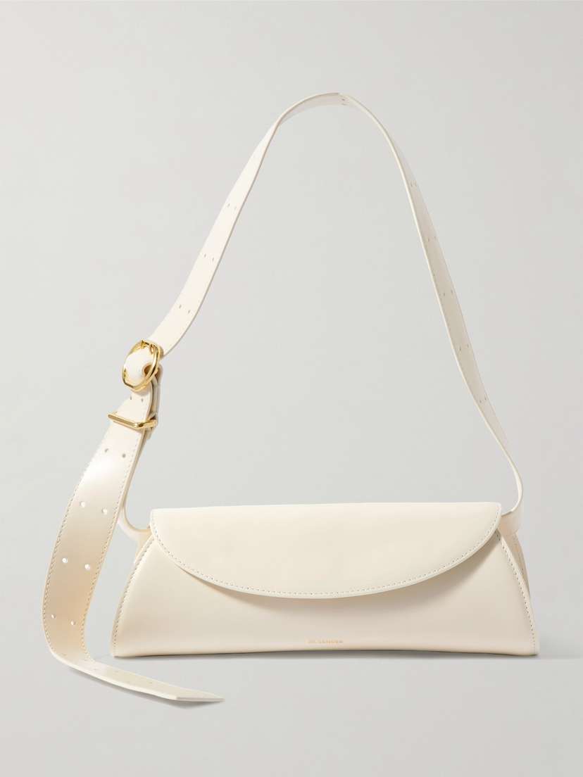 Jil Sander Cannolo Small Leather Shoulder Bag