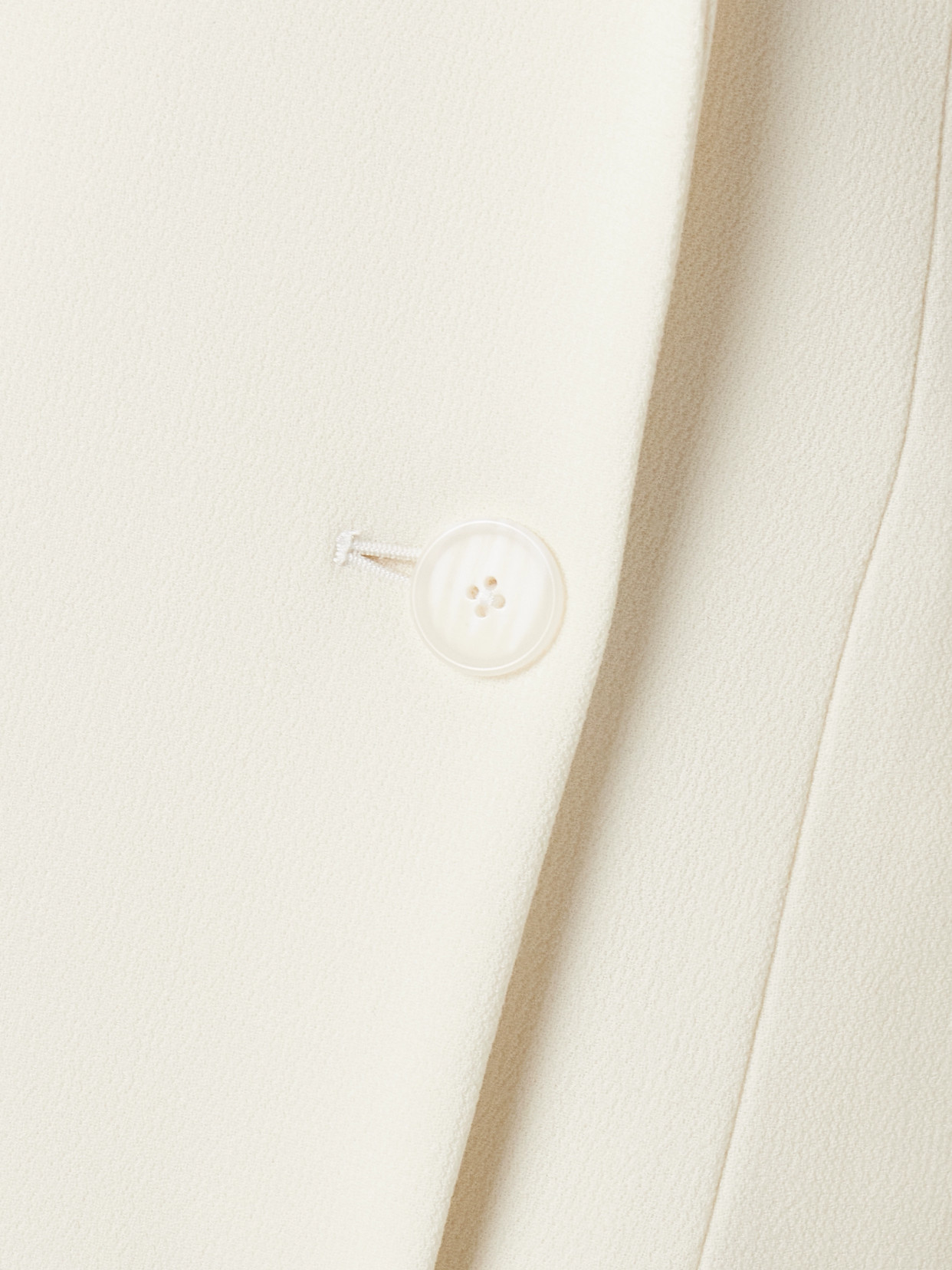 Sergio Hudson Double-breasted Wool-blend Crepe Coat In Ivory