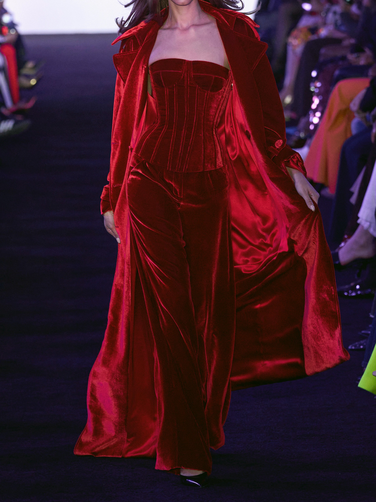 Strapless Velvet Bustier Top