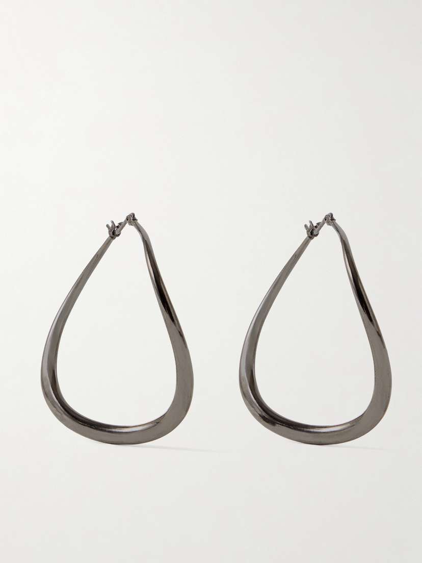 Valentino Garavani Gunmetal-tone Hoop Earrings