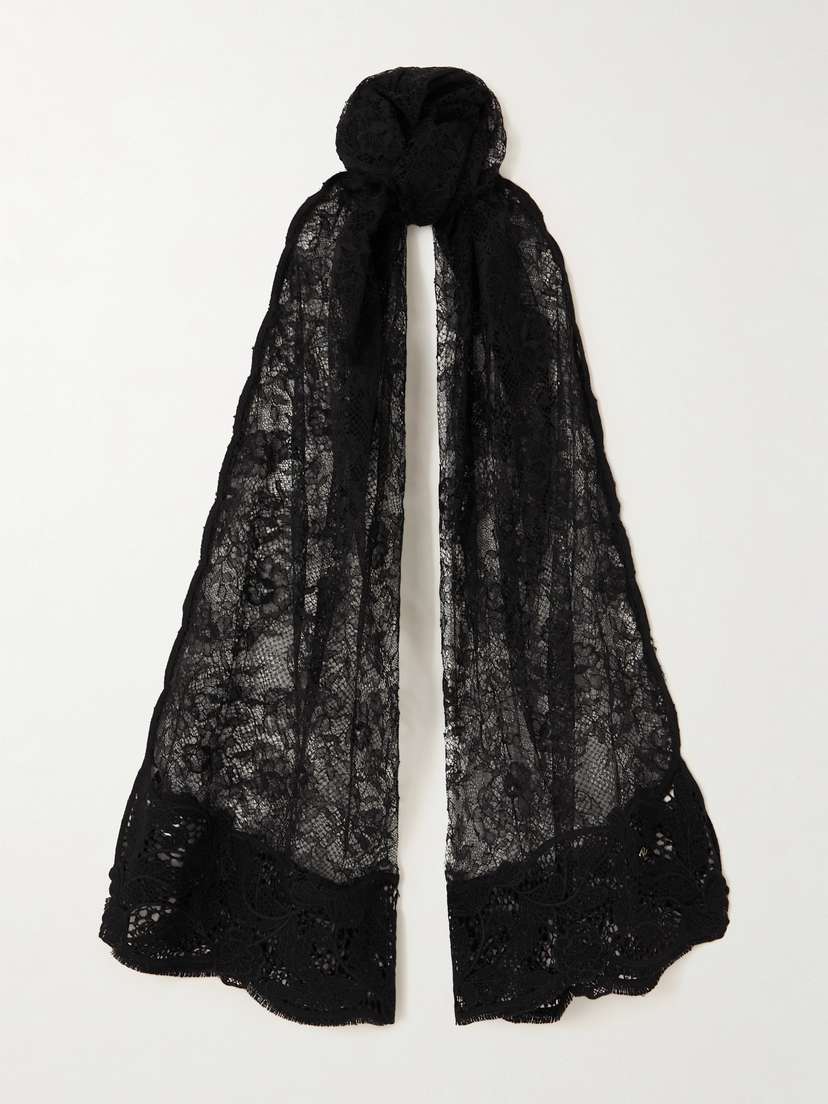 Valentino Garavani Silk-blend Lace Scarf