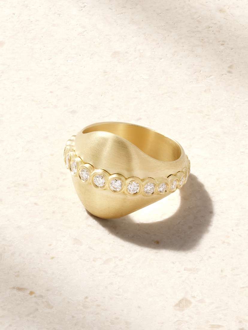 Ileana Makri Havana Milky Way 18-karat Gold Diamond Ring