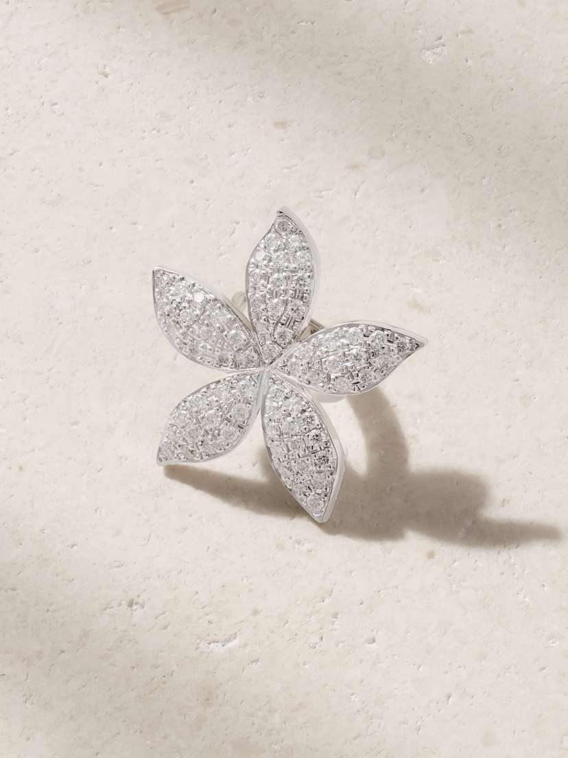 Ileana Makri Blossom 18-karat White Gold Diamond Ear Cuff